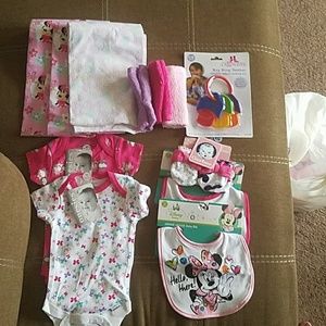 New 12 piece baby girl misc. lot
